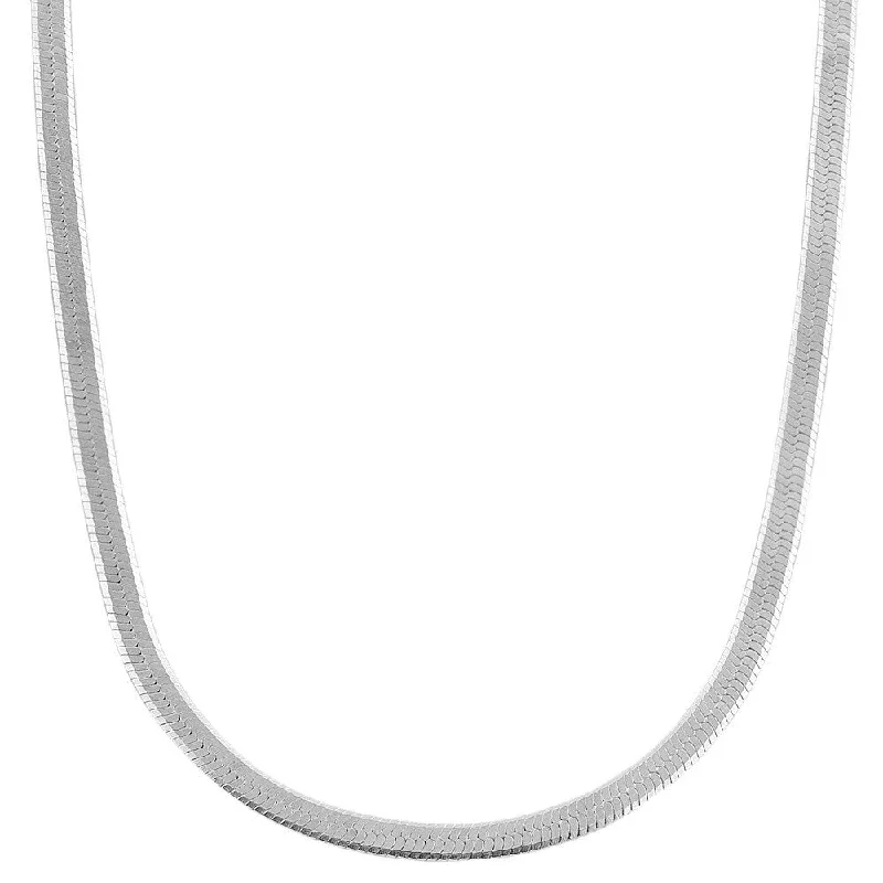 Fremada Sterling Silver 2.8-mm Herringbone Necklace (18-30 inches)