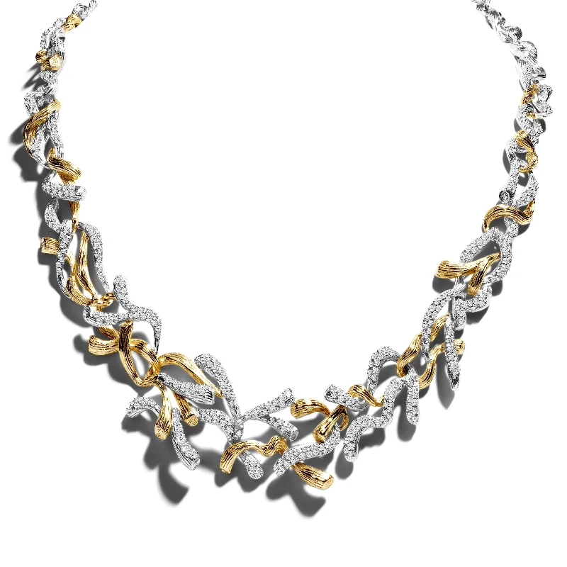 Branch Coral Necklace with Diamonds